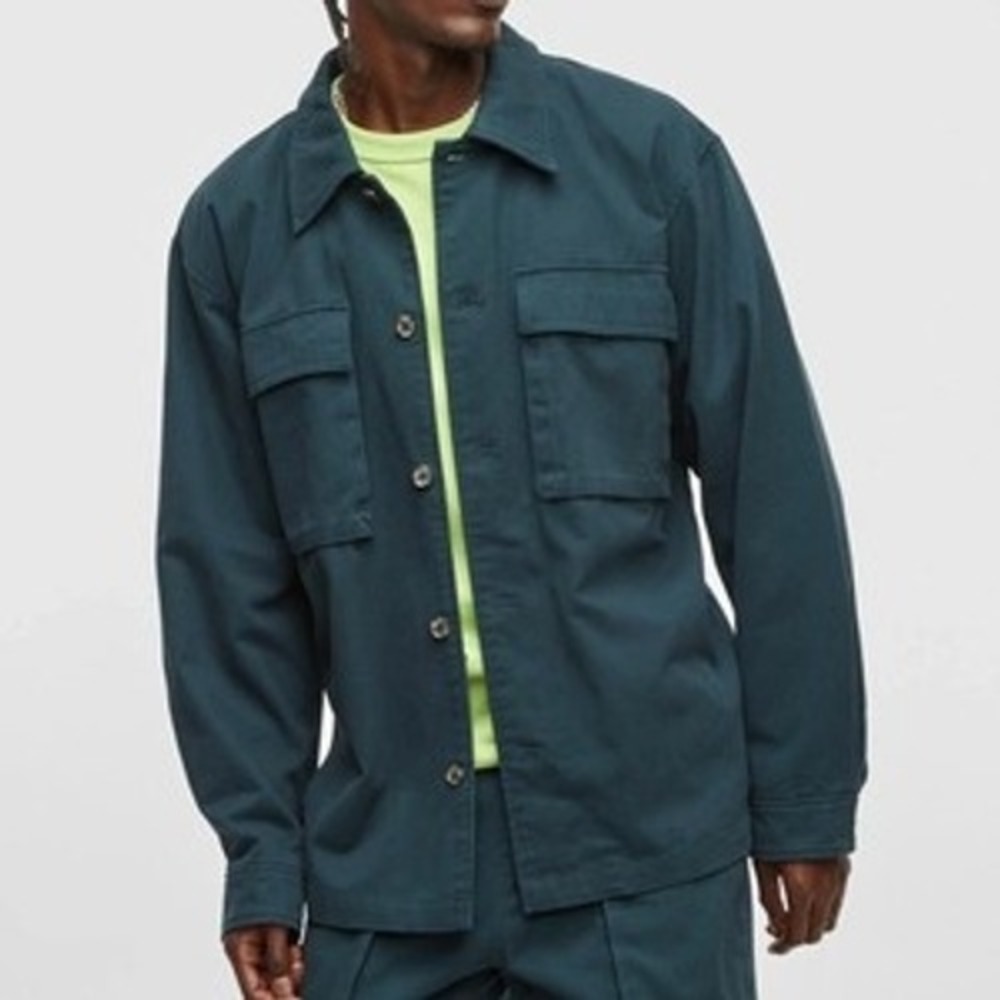 Mode of One Men XXL Deep Malachite Green Cotton Twill Utility Jacket 100188085MN